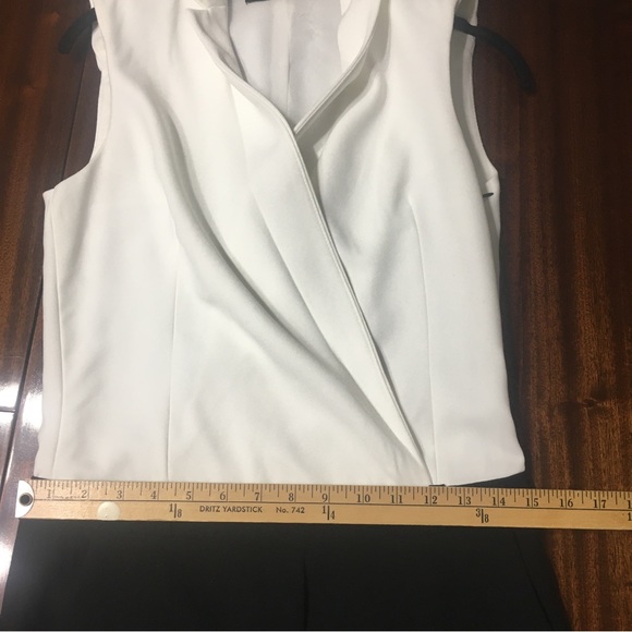 Zara Tuxedo black and white jumpsuit hidden zipper XS - Picture 4 of 12